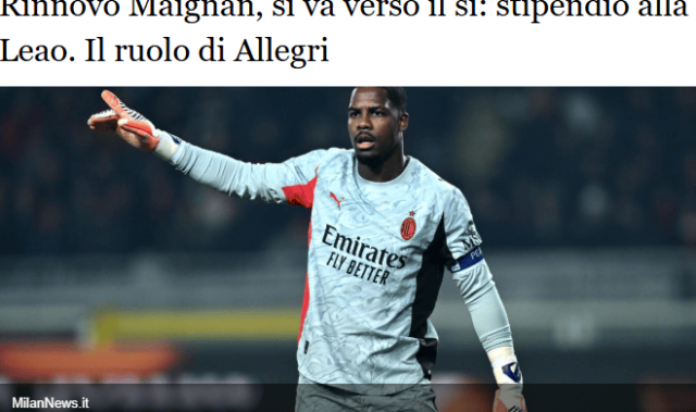 【米体】米兰和迈尼昂的坚冰已破